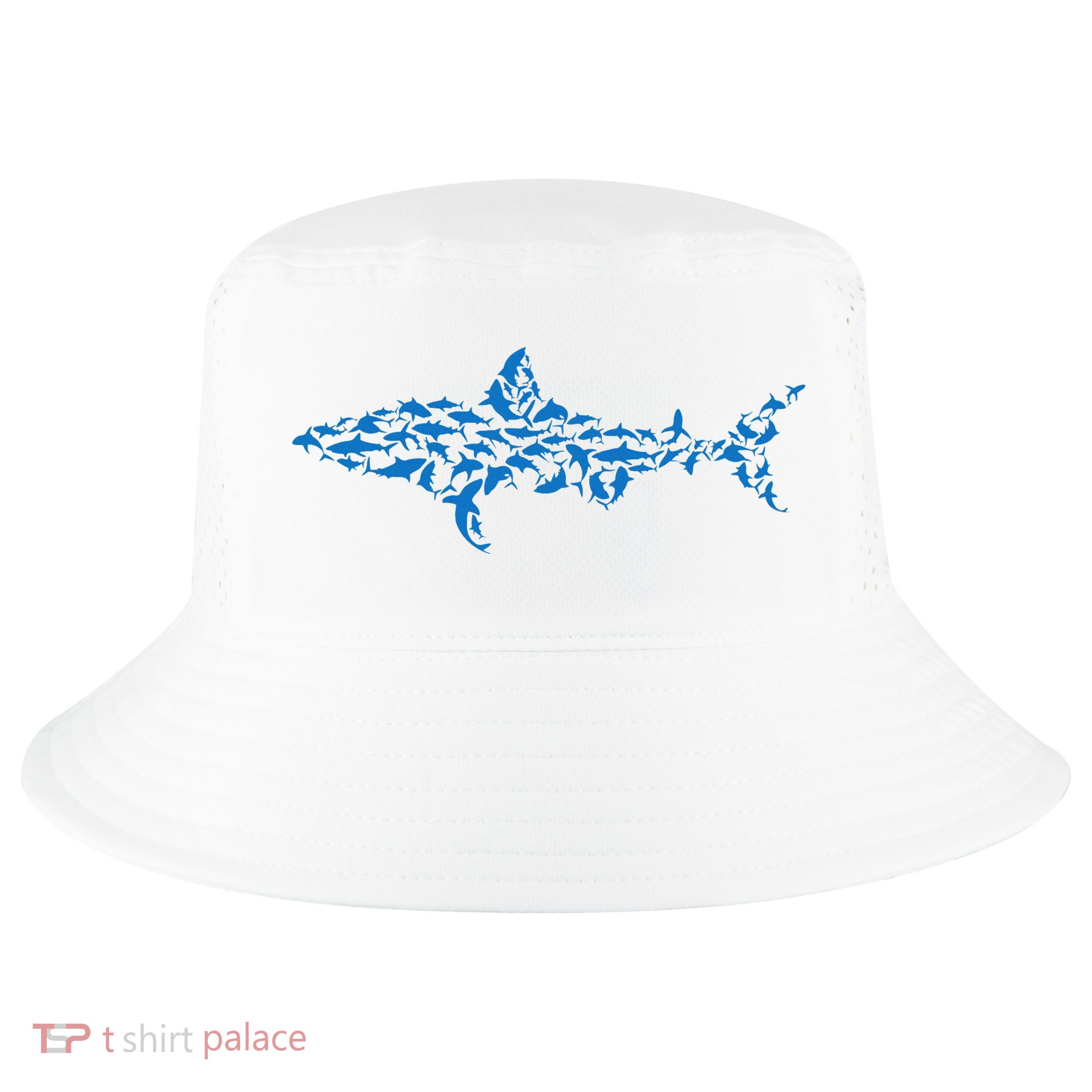 Great White Shark Sharks Silhouette Shark Fish White Shark Cool Comfort Performance Bucket Hat