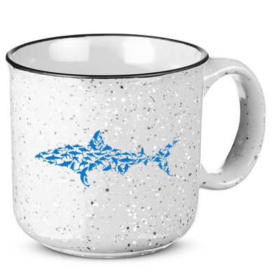 Great White Shark Sharks Silhouette Shark Fish White Shark 15oz Campfire Ceramic Mug