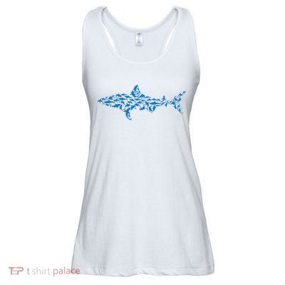 Great White Shark Sharks Silhouette Shark Fish White Shark Ladies Essential Flowy Tank