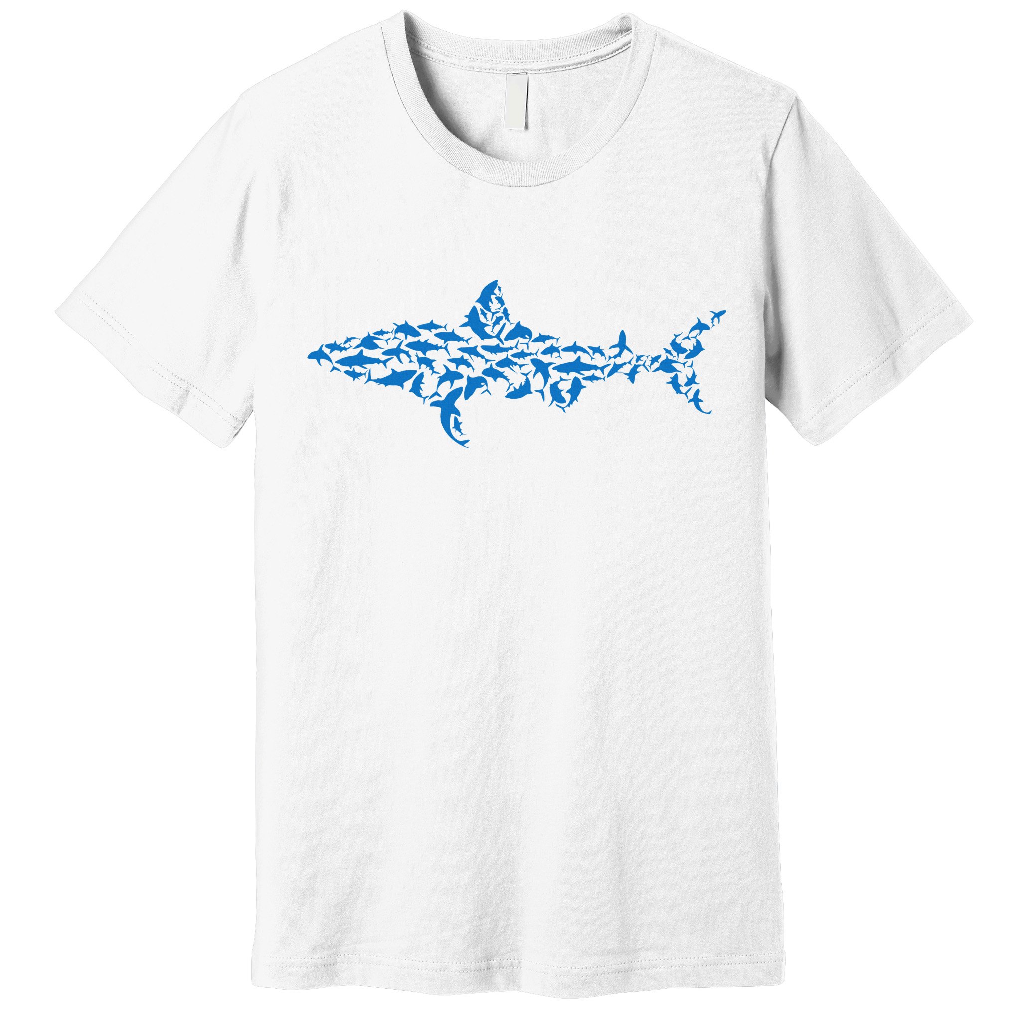 Great White Shark Sharks Silhouette Shark Fish White Shark Premium T-Shirt