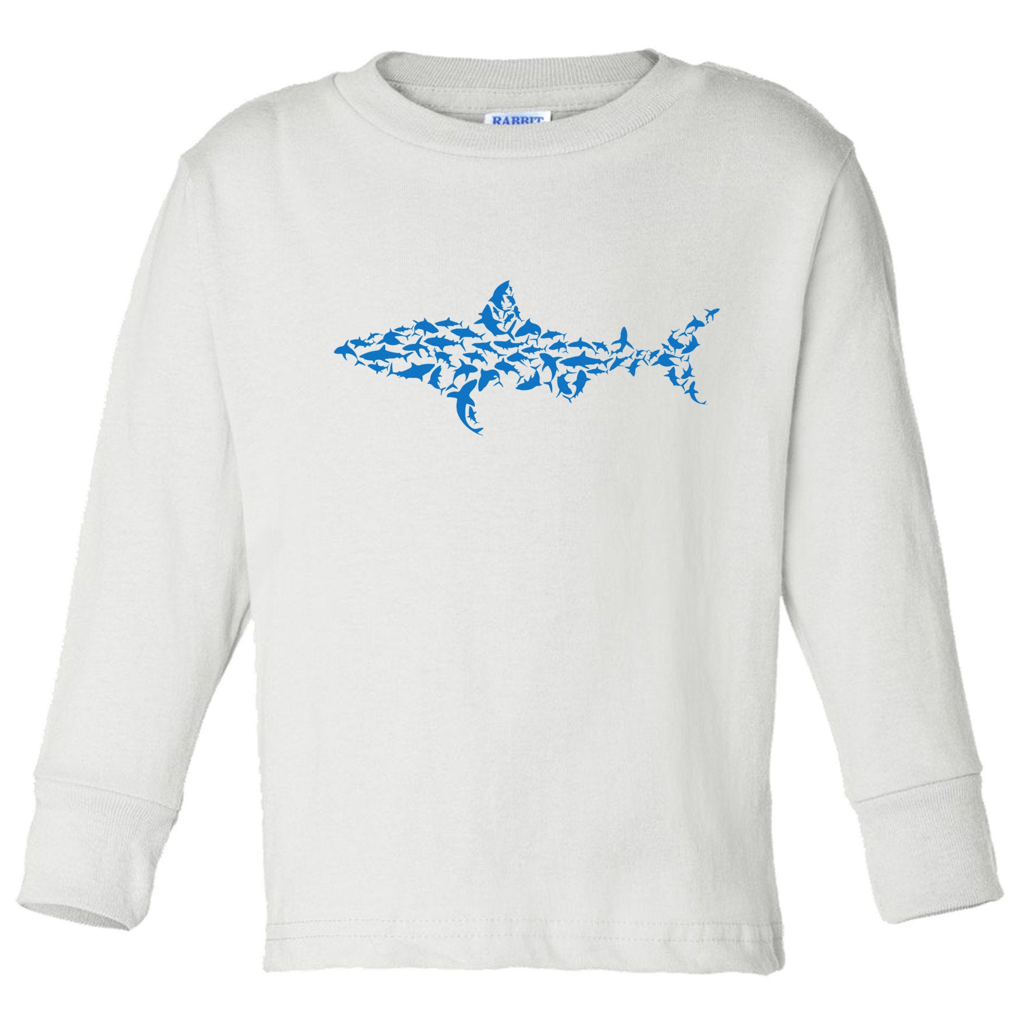 Great White Shark Sharks Silhouette Shark Fish White Shark Toddler Long Sleeve Shirt