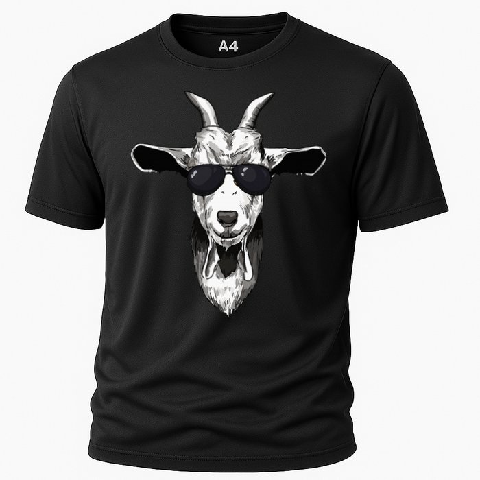 Goat With Sunglasses Cooling Performance Crew T-Shirt