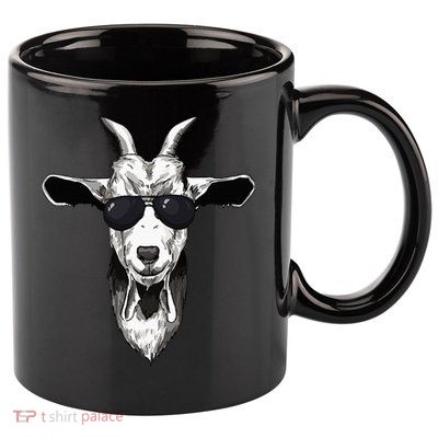 Goat With Sunglasses 11oz C Handle Ceramic Mug