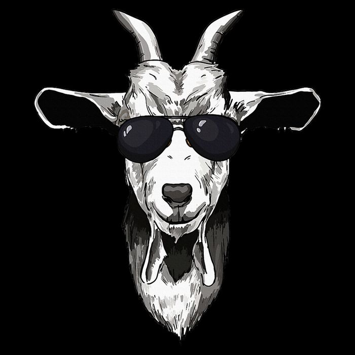 Goat With Sunglasses Drawstring Bag