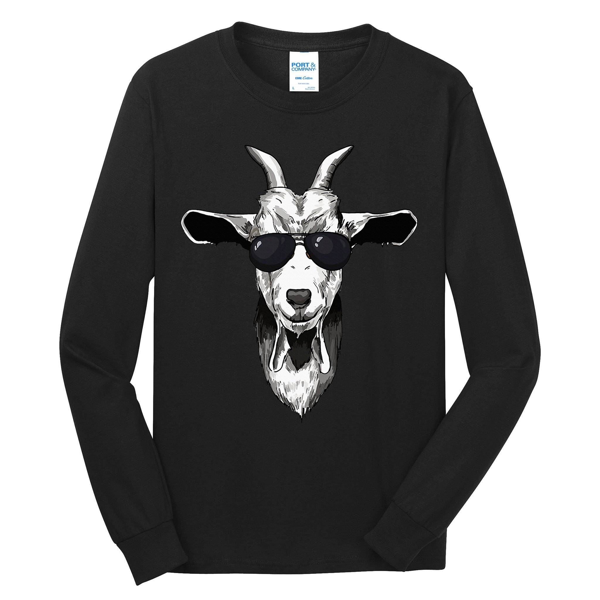 Goat With Sunglasses Tall Long Sleeve T-Shirt