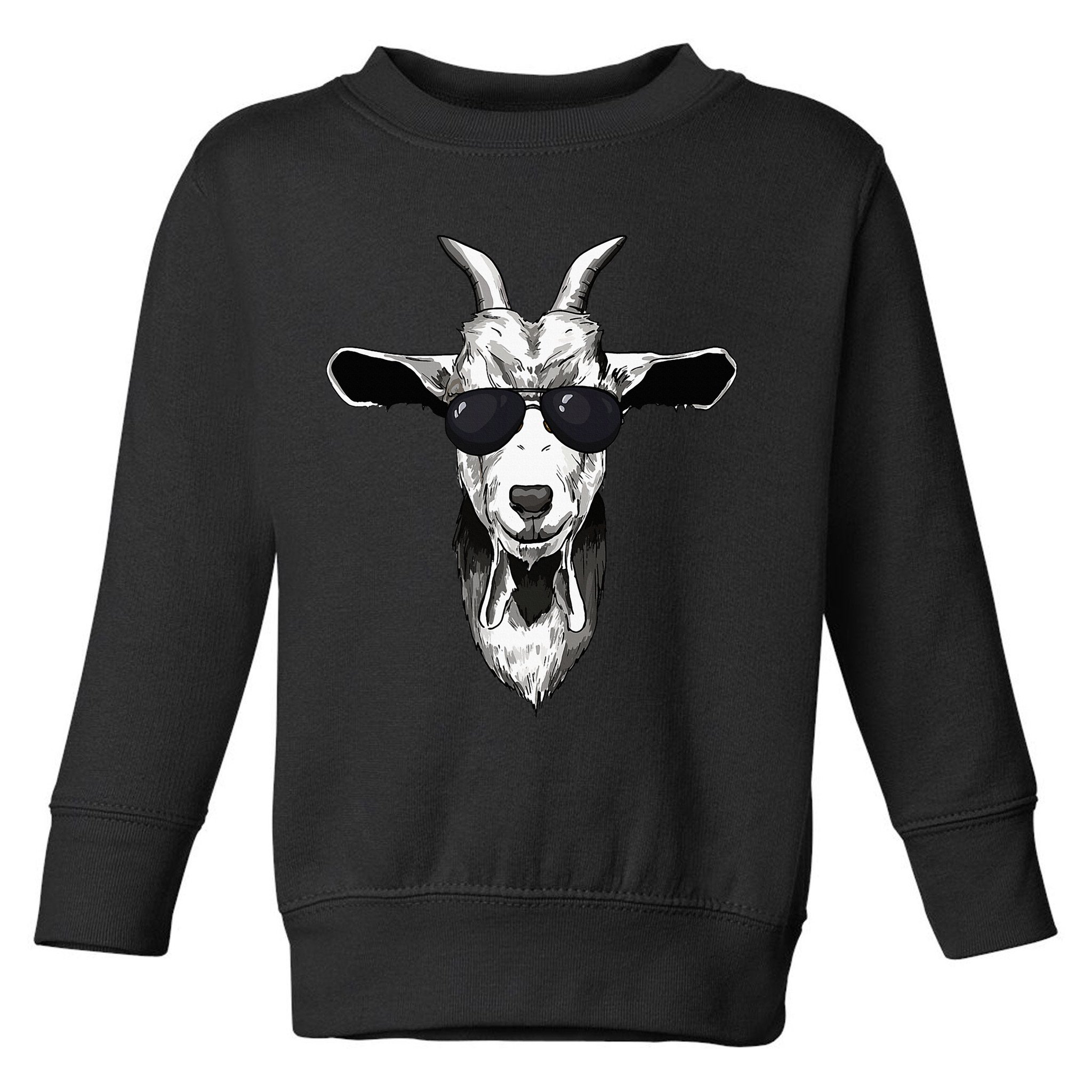 Goat With Sunglasses Toddler Sweatshirt