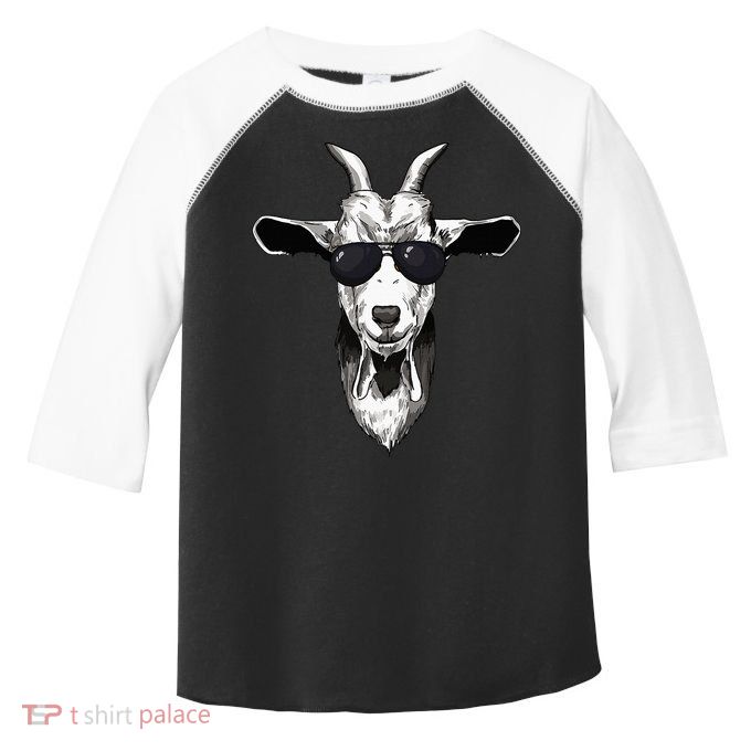 Goat With Sunglasses Toddler Fine Jersey T-Shirt
