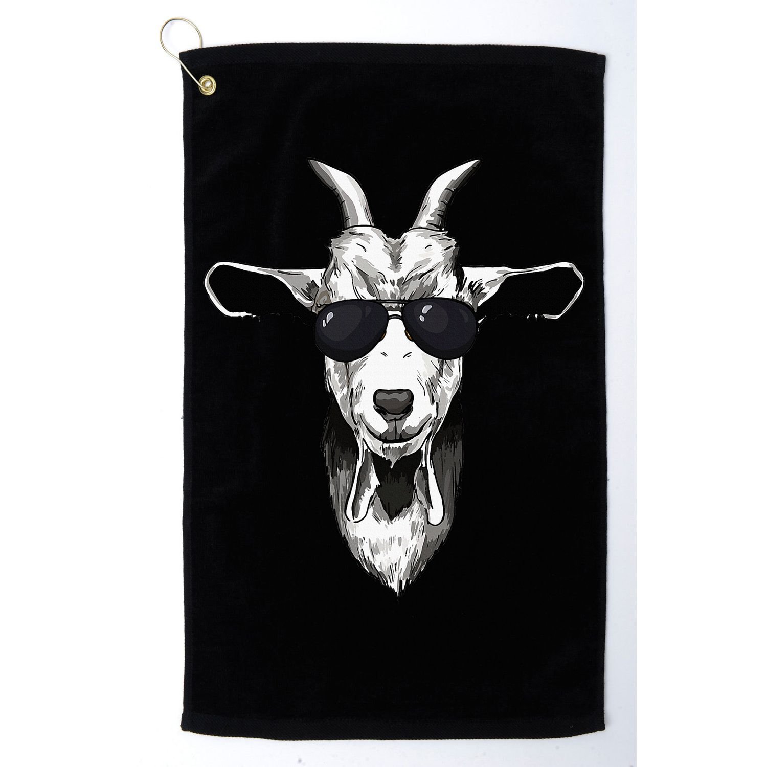 Goat With Sunglasses Golf Towel