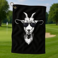 Goat With Sunglasses Golf Towel