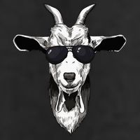 Goat With Sunglasses Golf Towel
