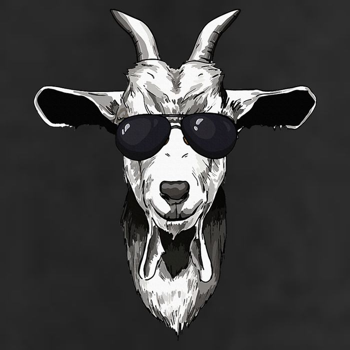 Goat With Sunglasses Golf Towel