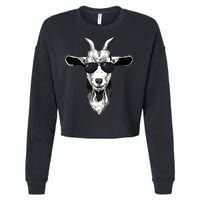 Goat With Sunglasses Cropped Pullover Crew