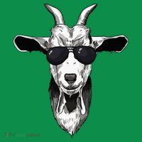 Goat With Sunglasses Button