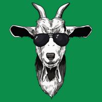 Goat With Sunglasses Poster