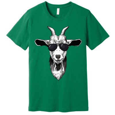 Goat With Sunglasses Premium T-Shirt