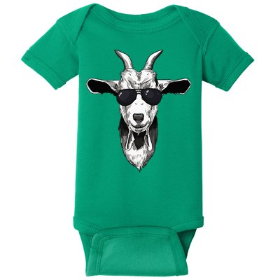 Goat With Sunglasses Baby Bodysuit