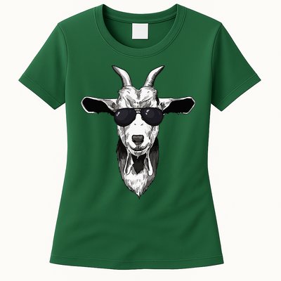 Goat With Sunglasses Womens T-Shirt