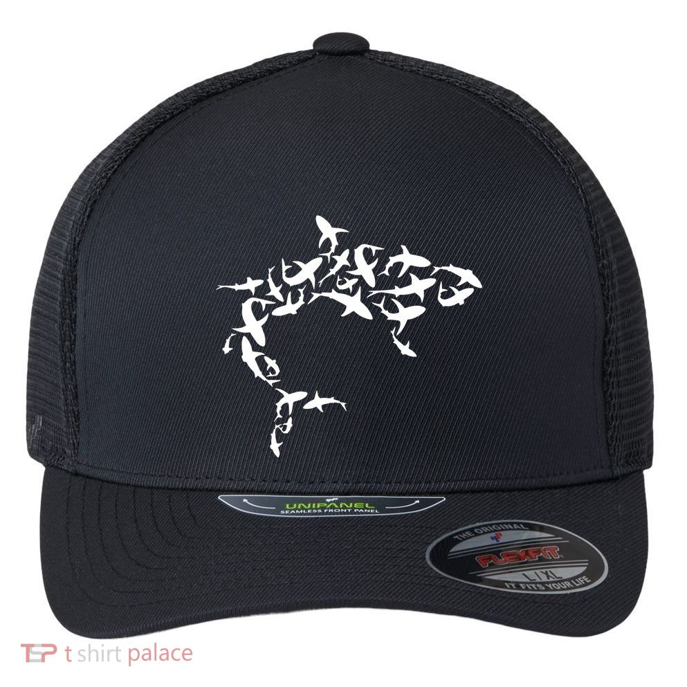 Great White Shark Lover Marine Biology Animal Science Flexfit Unipanel Trucker Cap
