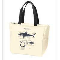 Great White Shark Anatomy Marine Biologist Zip Tote Bag