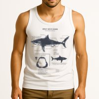 Great White Shark Anatomy Marine Biologist Tank Top