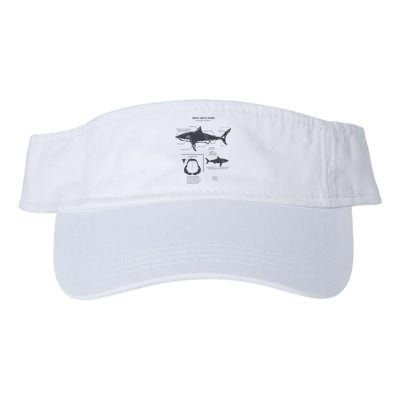 Great White Shark Anatomy Marine Biologist Valucap Bio-Washed Visor