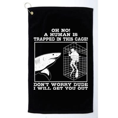 Great White Shark Ocean Biologists Largest Predator Fish Platinum Collection Golf Towel