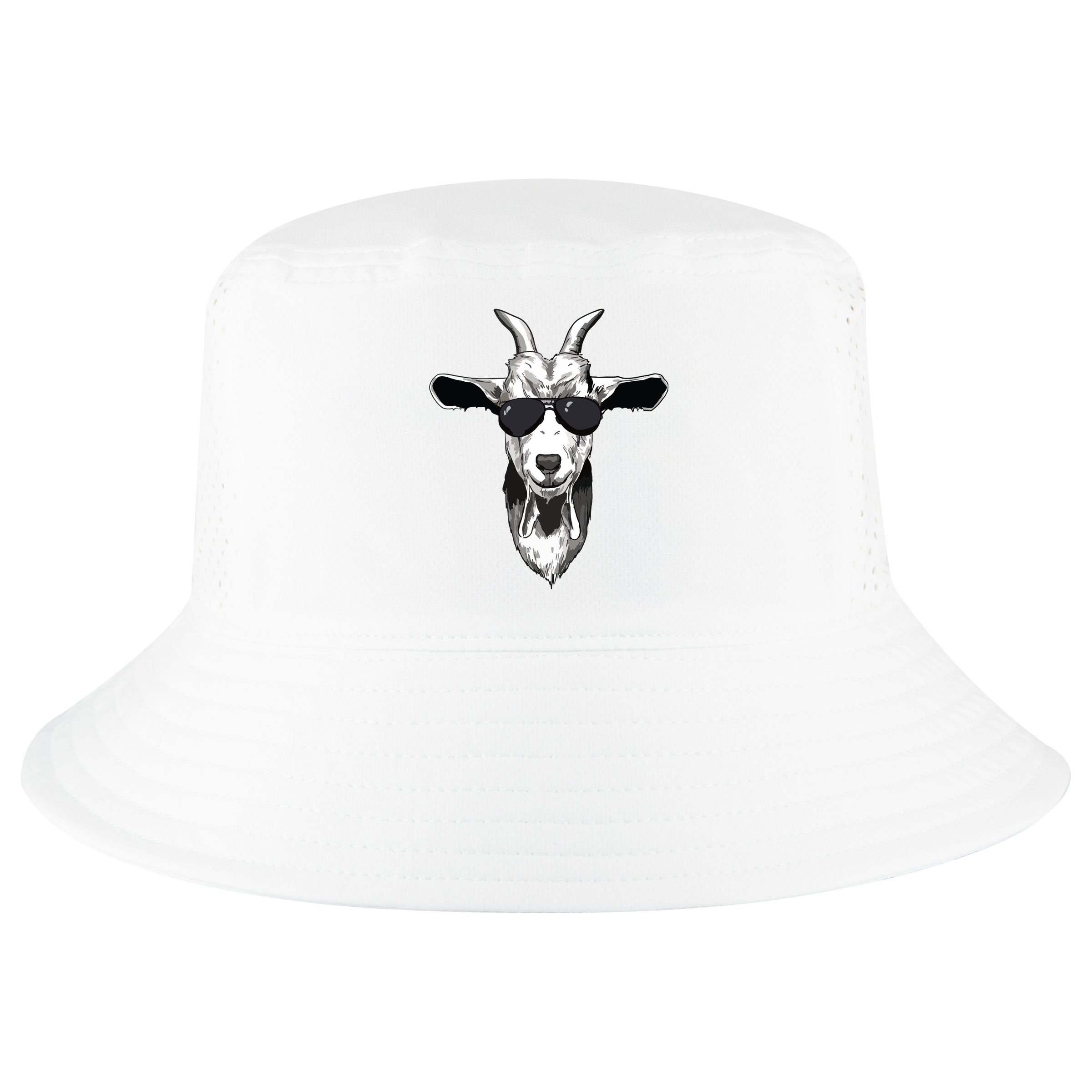 Goat With Sunglasses Cool Comfort Performance Bucket Hat