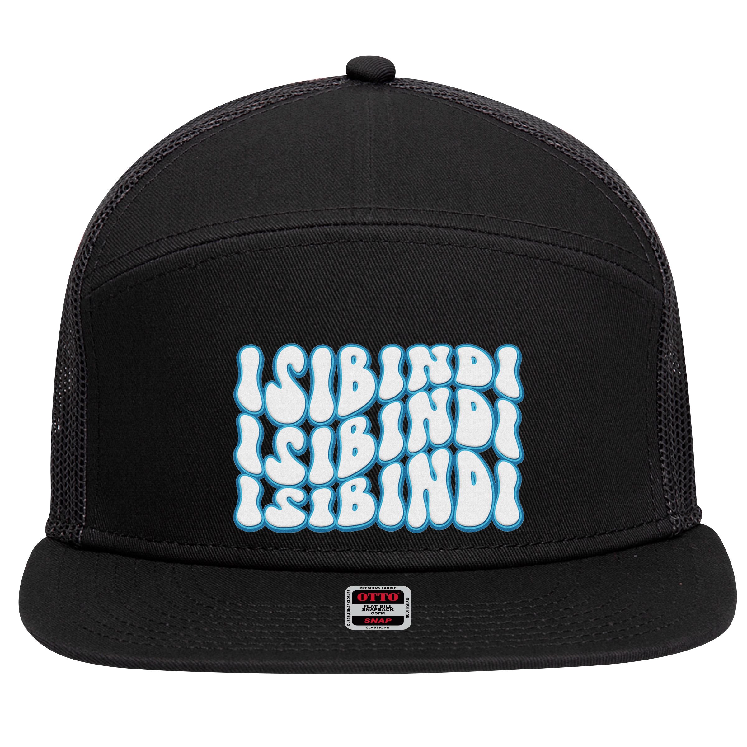 Groovy Wavy Style School Spirit Wear 7 Panel Mesh Trucker Snapback Hat
