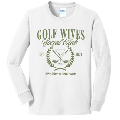 Golf Wives Social Club Kids Long Sleeve Shirt