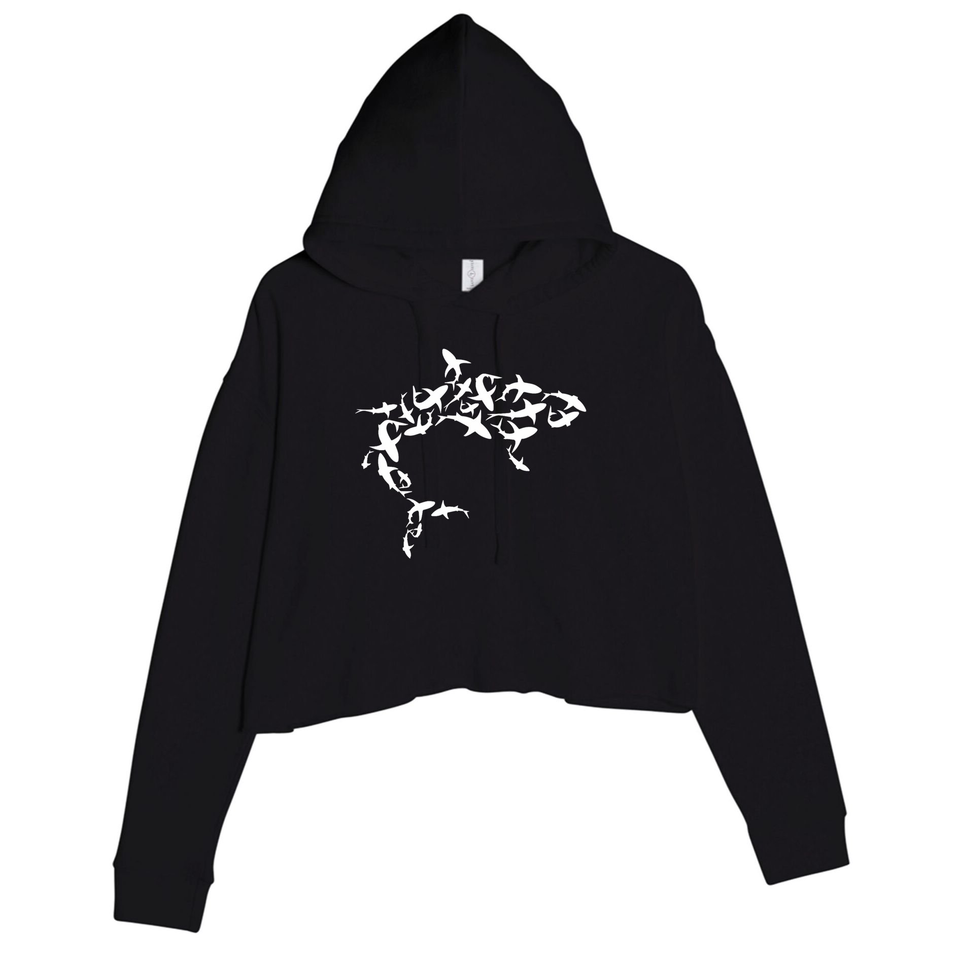 Great White Shark Lover Marine Biology Animal Science Crop Fleece Hoodie