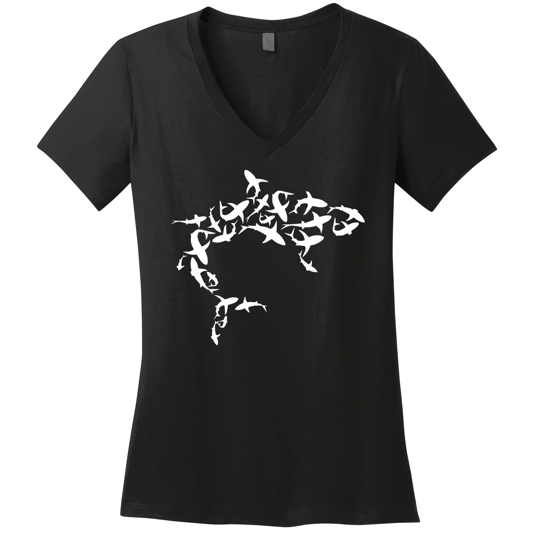 Great White Shark Lover Marine Biology Animal Science Women's V-Neck T-Shirt