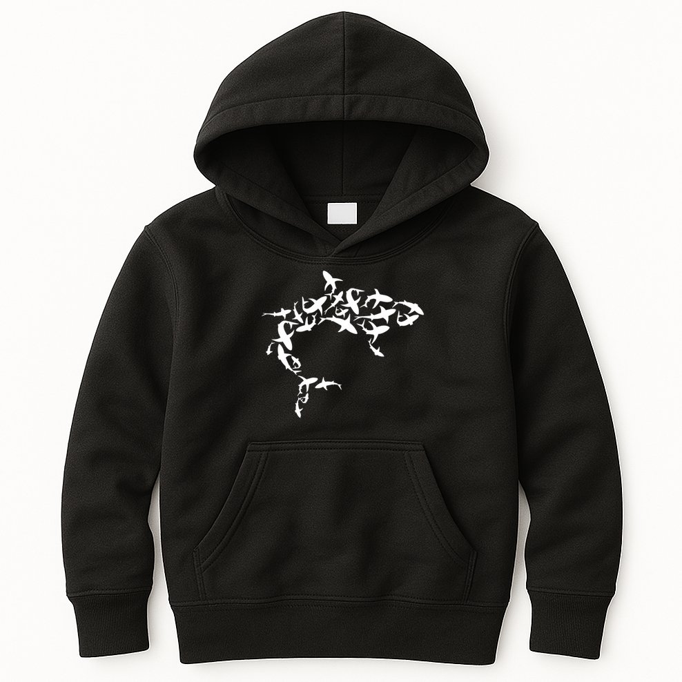 Great White Shark Lover Marine Biology Animal Science Kids Hoodie