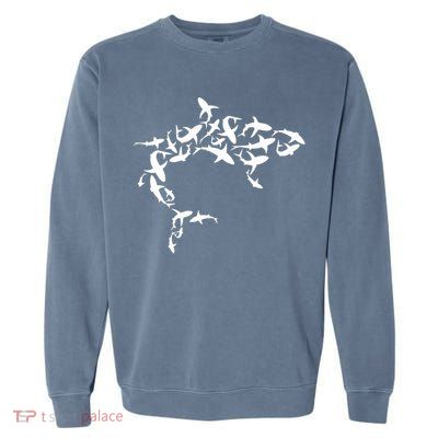 Great White Shark Lover Marine Biology Animal Science Garment-Dyed Sweatshirt
