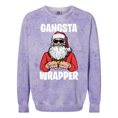 Gangsta Wrapper Sweat Colorblast Crewneck Sweatshirt