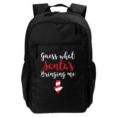 Guess What SantaS Bringing Me Family Pregnancy Funny Gift Daily Commute Backpack