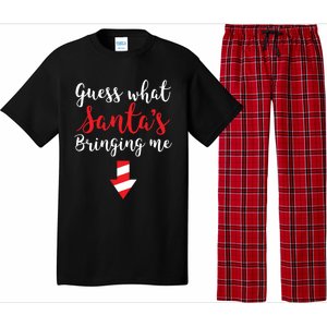 Guess What SantaS Bringing Me Family Pregnancy Funny Gift Pajama Set