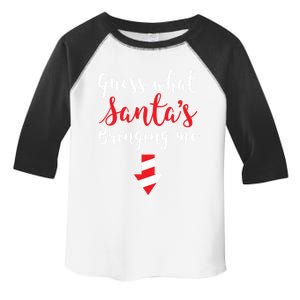 Guess What SantaS Bringing Me Family Pregnancy Funny Gift Toddler Fine Jersey T-Shirt