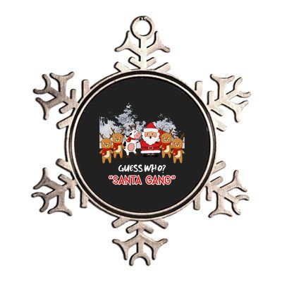 Guess Who Santa Gang And Cow Metallic Star Ornament