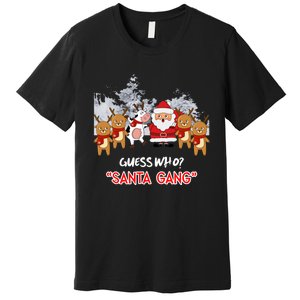 Guess Who Santa Gang And Cow Premium T-Shirt