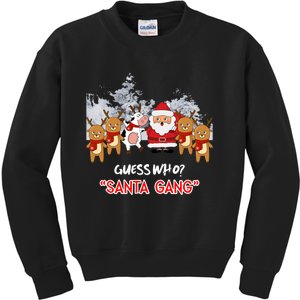 Guess Who Santa Gang And Cow Kids Sweatshirt