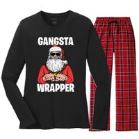 Gangsta Wrapper Sweatshirt Women's Long Sleeve Flannel Pajama Set 