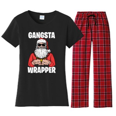 Gangsta Wrapper Sweatshirt Women's Flannel Pajama Set