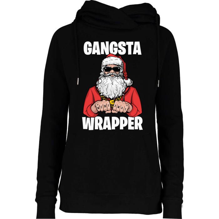 Gangsta Wrapper Sweatshirt Womens Funnel Neck Pullover Hood