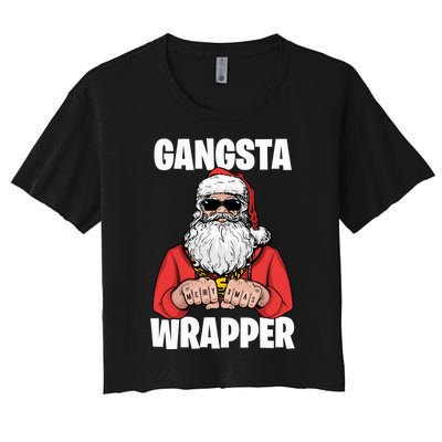 Gangsta Wrapper Sweatshirt Women's Crop Top Tee