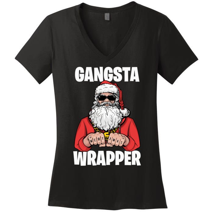 Gangsta Wrapper Sweatshirt Women's V-Neck T-Shirt