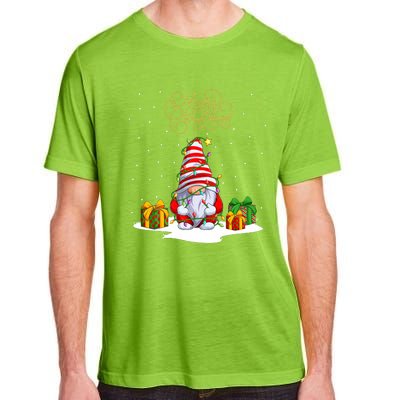 Gnome With Snow Xmas Funny Merry Christmas Adult ChromaSoft Performance T-Shirt