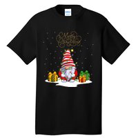 Gnome With Snow Xmas Funny Merry Christmas Tall T-Shirt