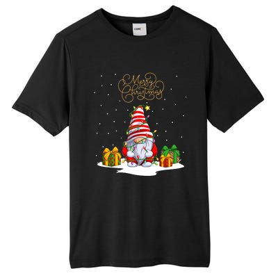 Gnome With Snow Xmas Funny Merry Christmas Tall Fusion ChromaSoft Performance T-Shirt