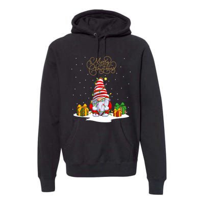 Gnome With Snow Xmas Funny Merry Christmas Premium Hoodie