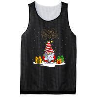 Gnome With Snow Xmas Funny Merry Christmas Mesh Reversible Basketball Jersey Tank